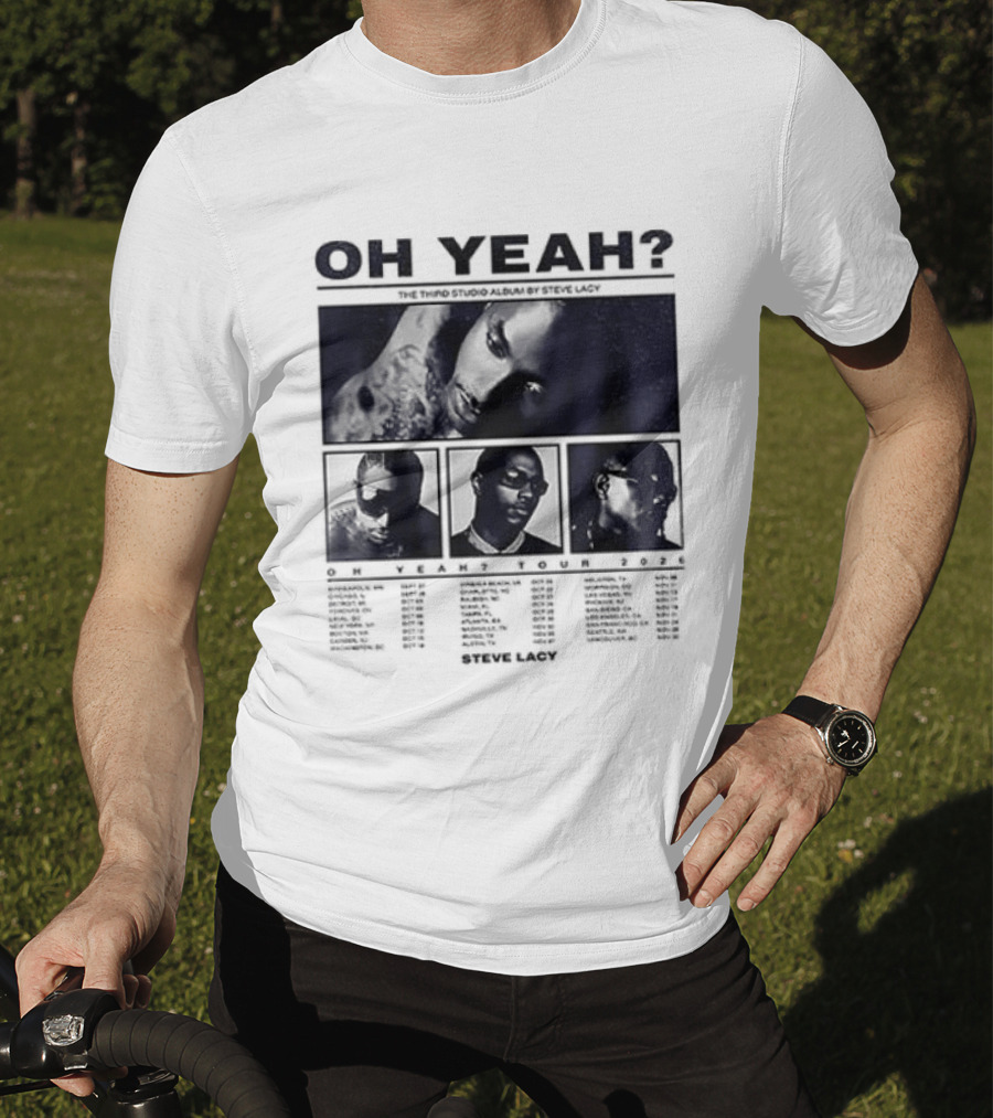Steve Lacy Oh Yeah Tour Cities List Music Event Dates Compilation T-Shirt