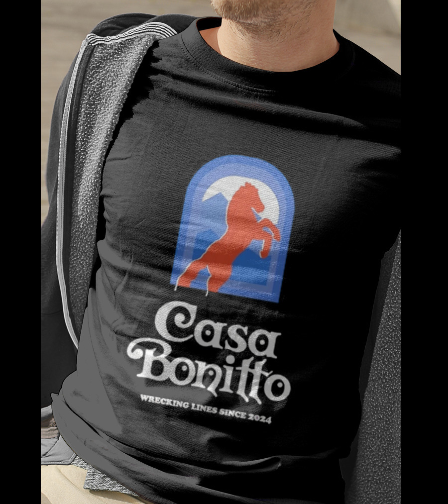 Casa Bonitto Wrecking Lines Since 2024 Denver Broncos Horse T-Shirt