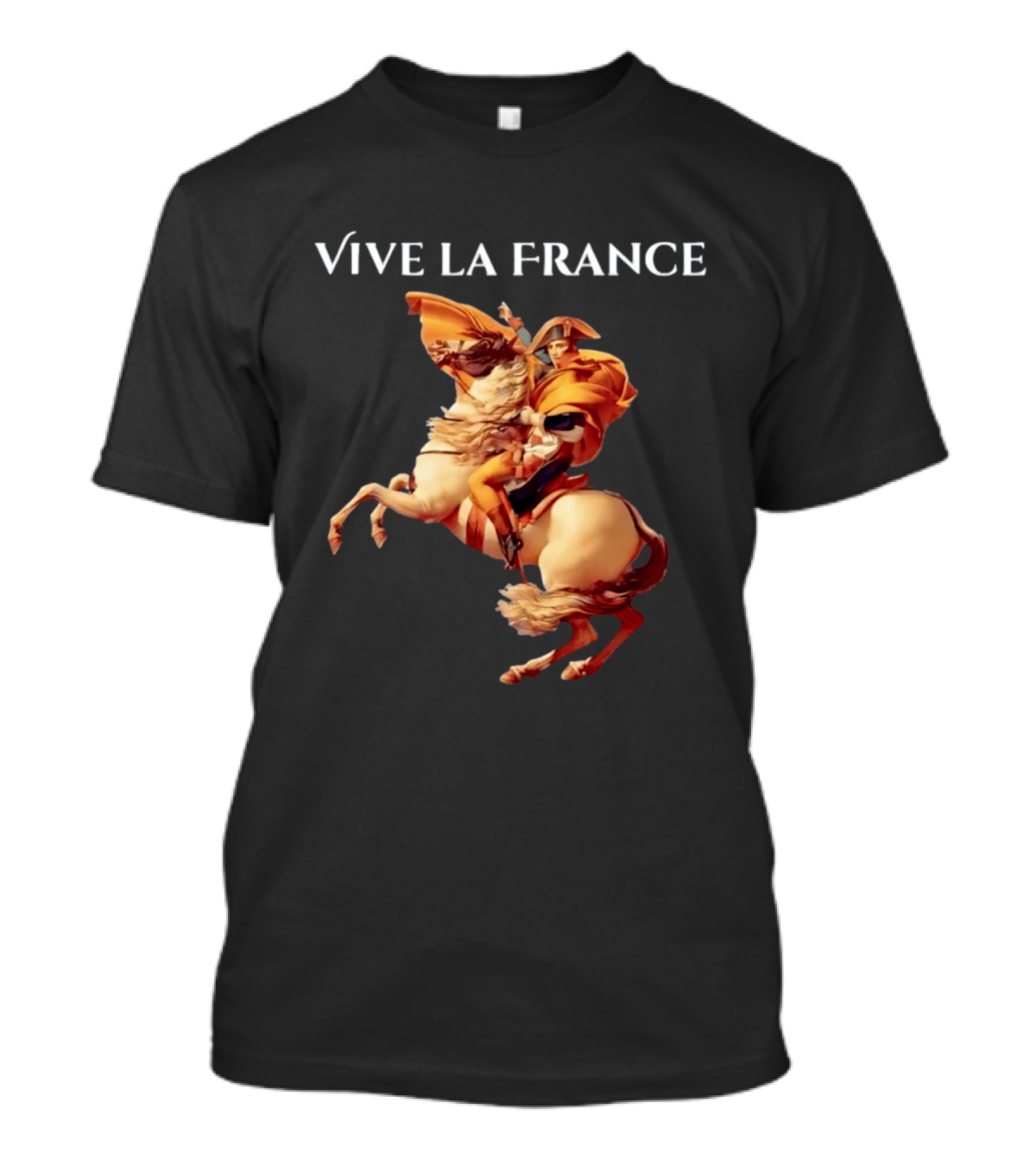 Vive La France Napoleon Bonaparte Riding Horse Iconic French History T-Shirt