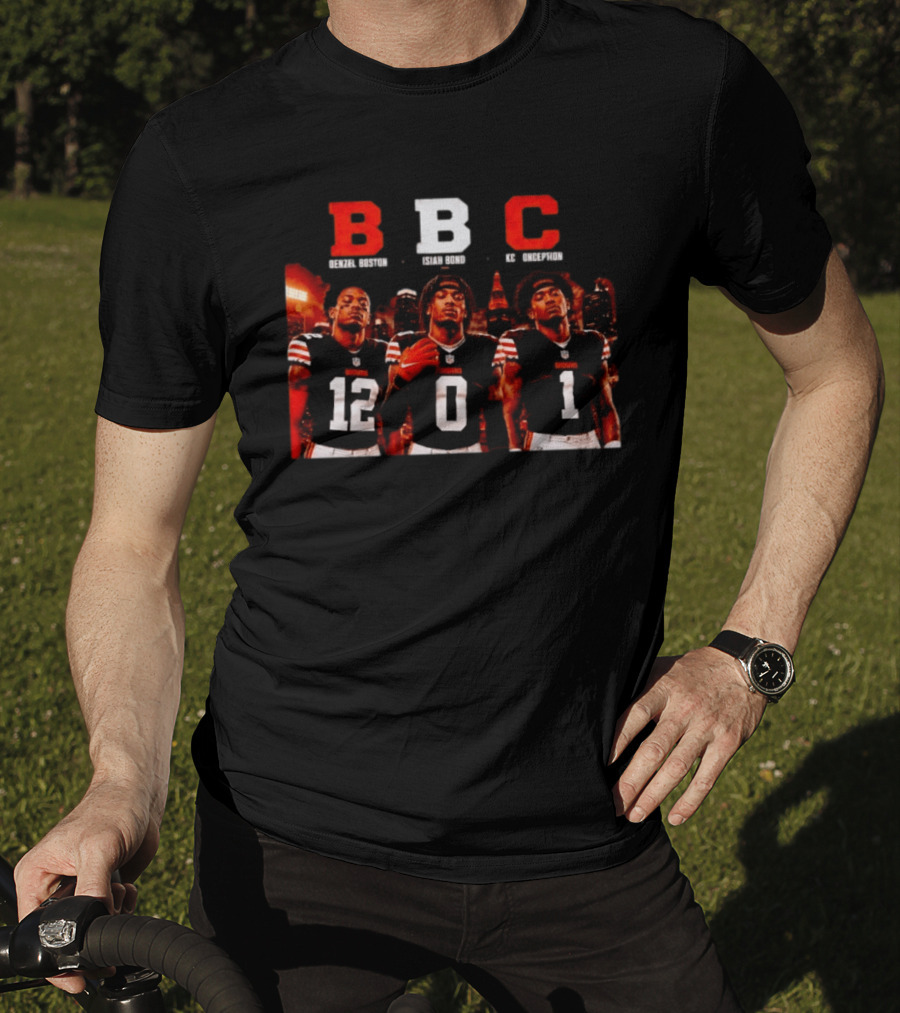 BBC Trio Denzel Boston Isiah Bond KC Conception Cleveland Browns T-Shirt