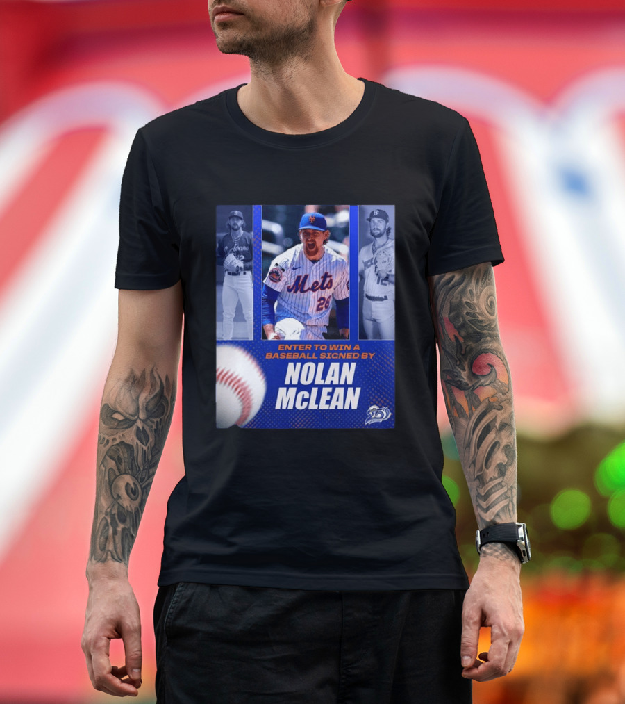 Enter To Win A Baseball Signed By Nolan McLean Mets 26 Celebrating 25 Years T-Shirt