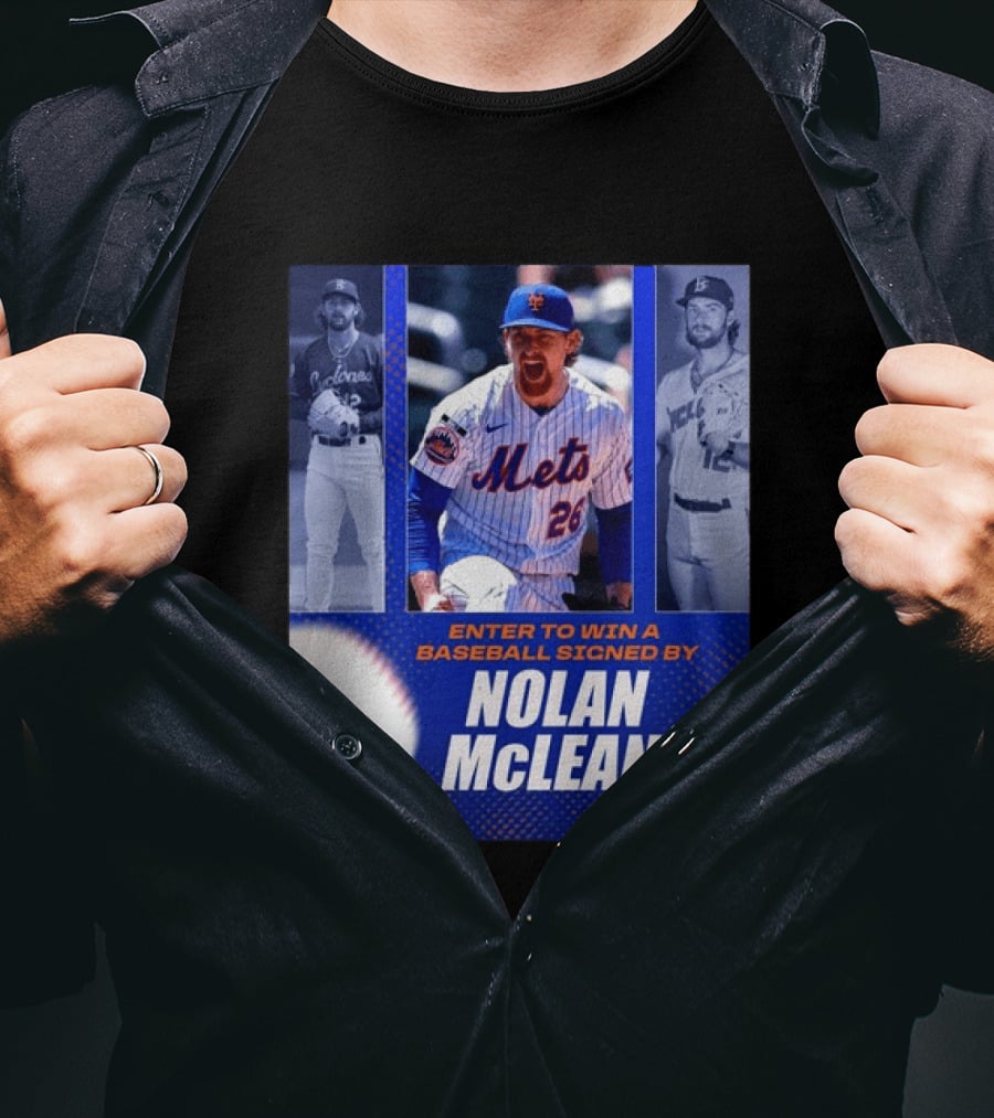 Enter To Win A Baseball Signed By Nolan McLean Mets 26 Celebrating 25 Years T-Shirt