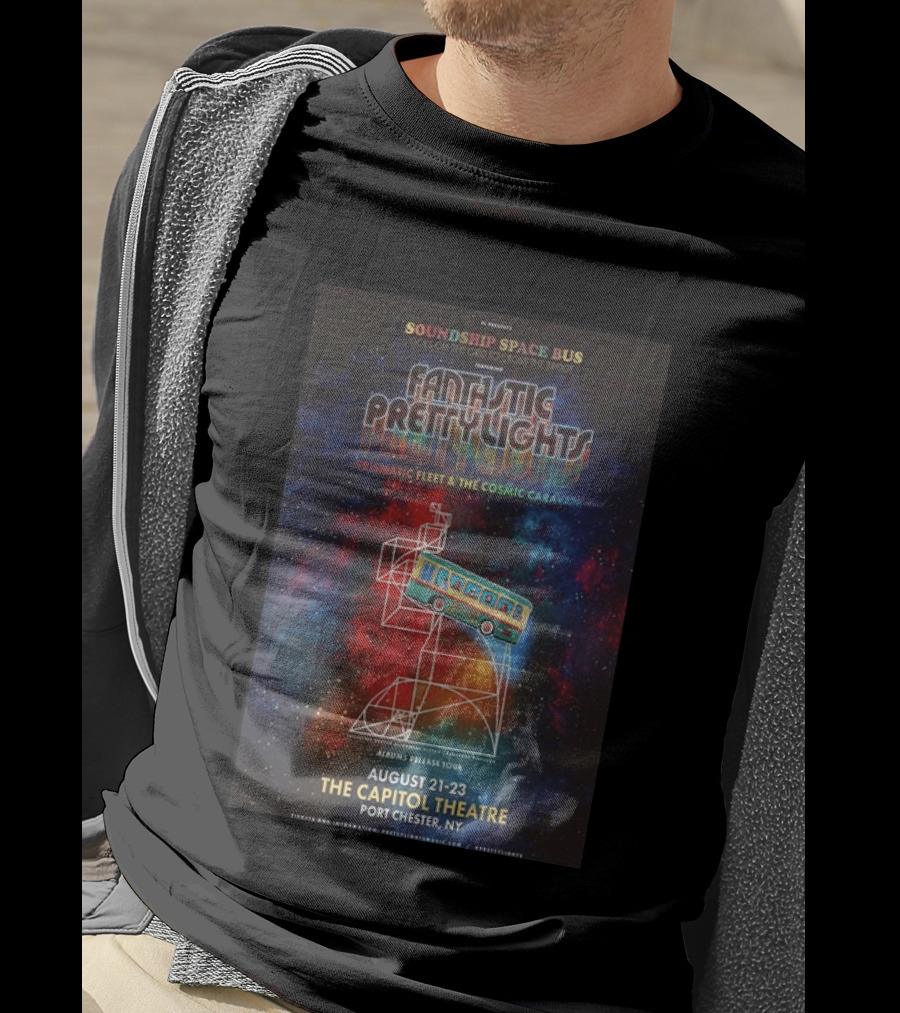 ML Soundship Space Bus Fantastic Pretty Lights Prismatic Fleet Cosmic Caravan Albums Release Tour August 21 23 The Capitol Theatre Port Chester NY T-Shirt