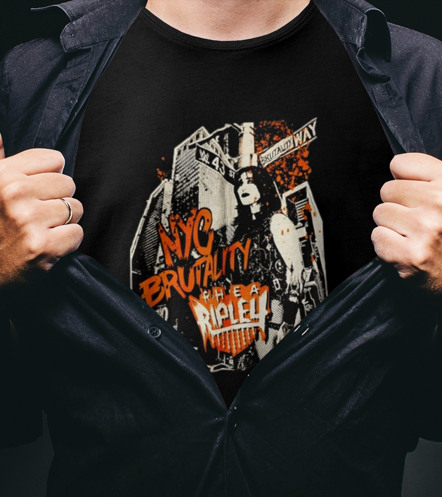 NYC Brutality Rhea Ripley WWE Wrestling W 43 Street T-Shirt