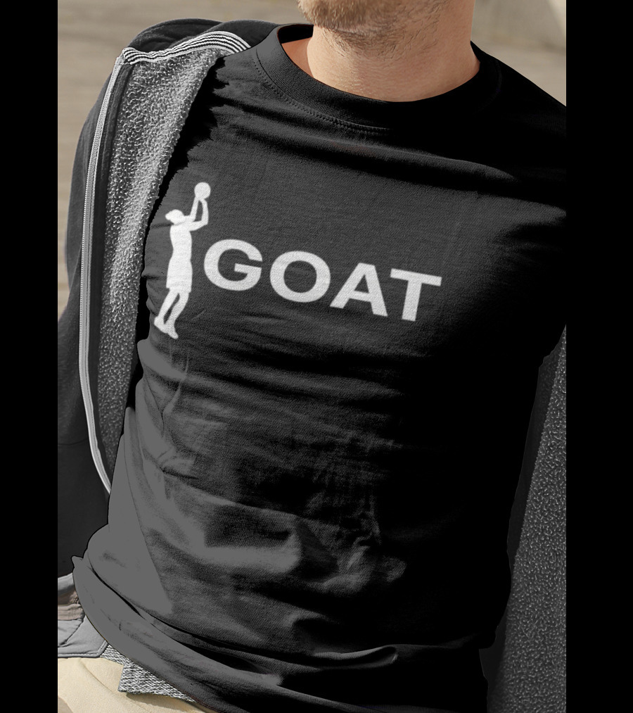 GOAT Basketball Player Jump Shot Silhouette Greatest Of All Time T-Shirt