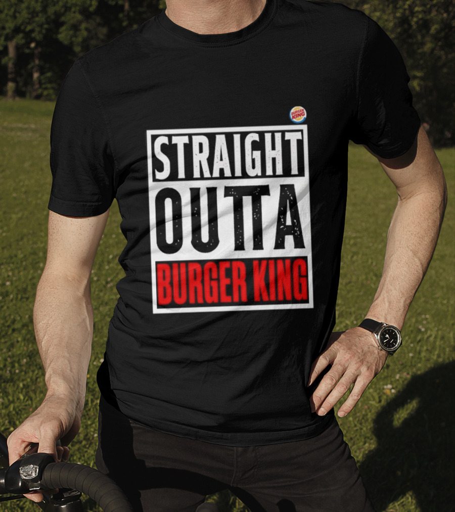 Straight Outta Burger King Fast Food Mockup T-Shirt