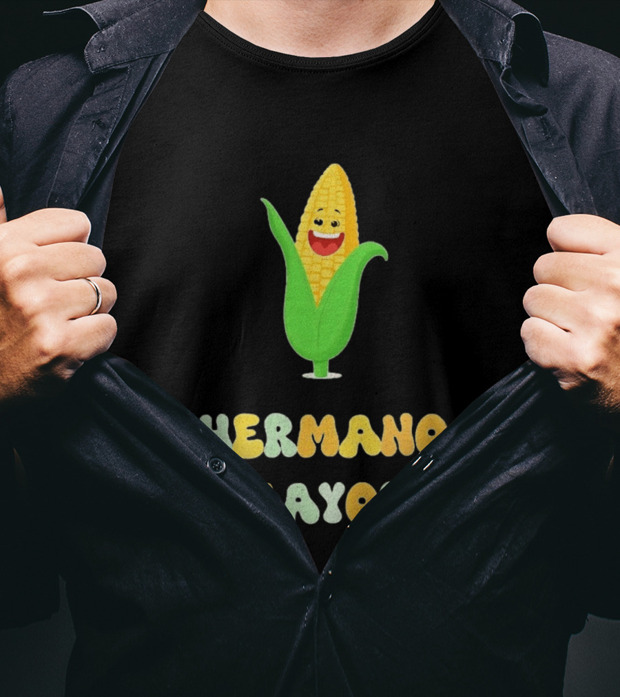 Hermano Mayor Corn With Smiling Vegetable Face T-Shirt