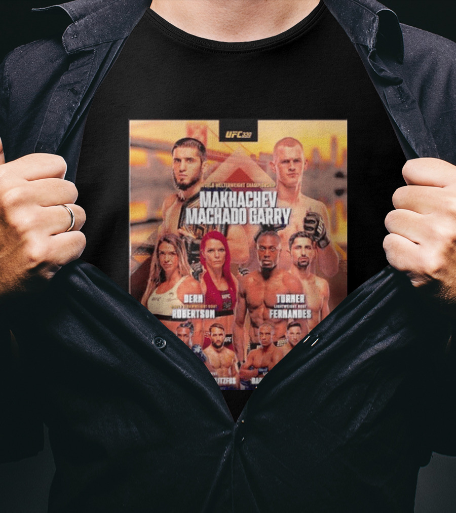 UFC 330 Welterweight Championship Makhachev Vs Machado Garry Dern Vs Robertson Turner Vs Fernandes T-Shirt