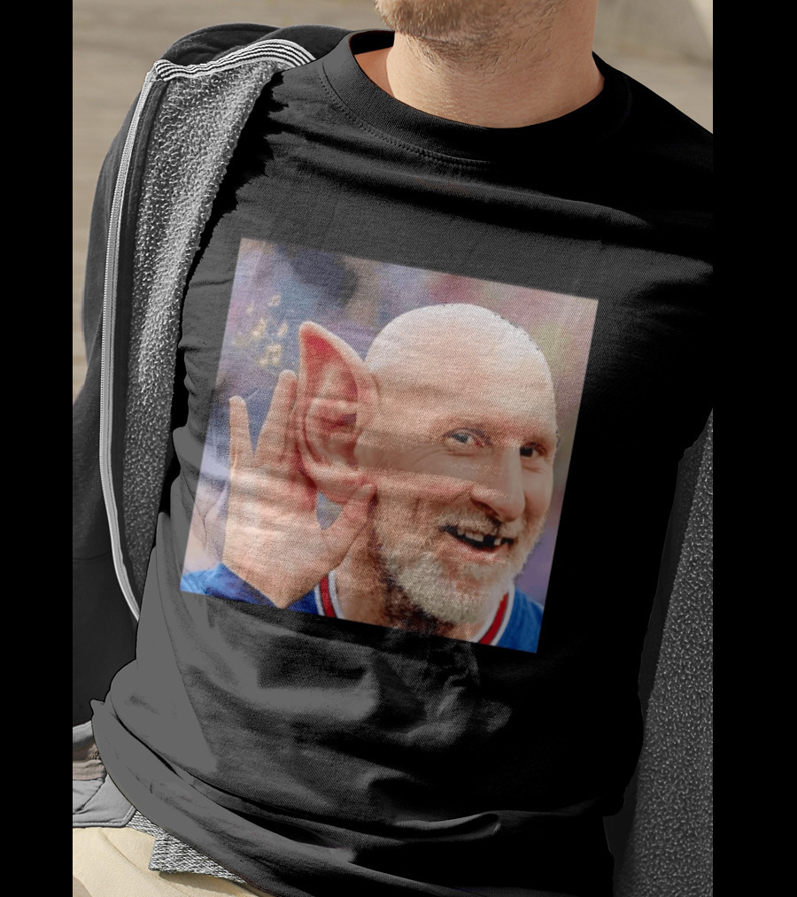 Lionel Messi Elf Meme Pessi Big Ear Music Notes Bald Man T-Shirt
