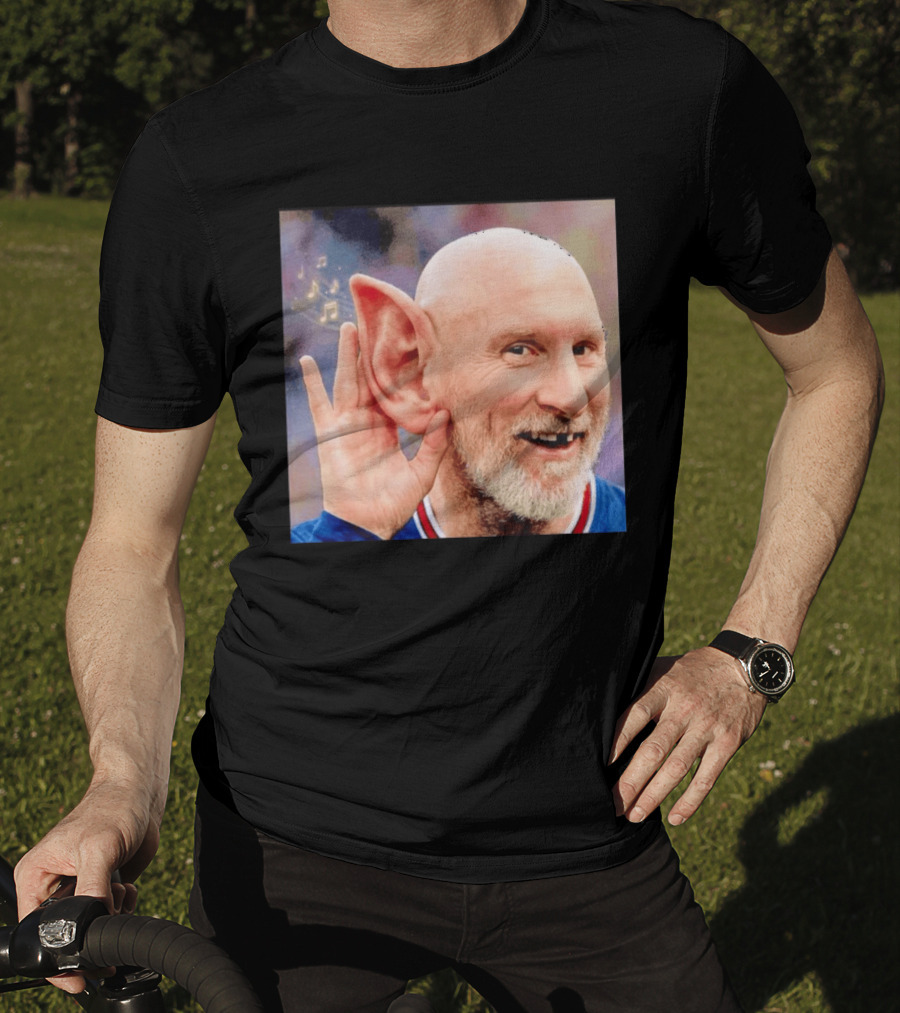 Lionel Messi Elf Meme Pessi Big Ear Music Notes Bald Man T-Shirt