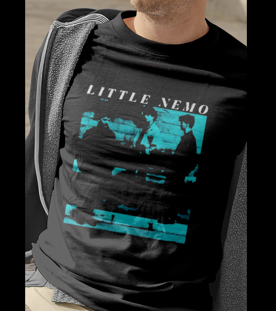 Little Nemo Post Punk Alternative Rock Band Aqua Blue Distressed T-Shirt