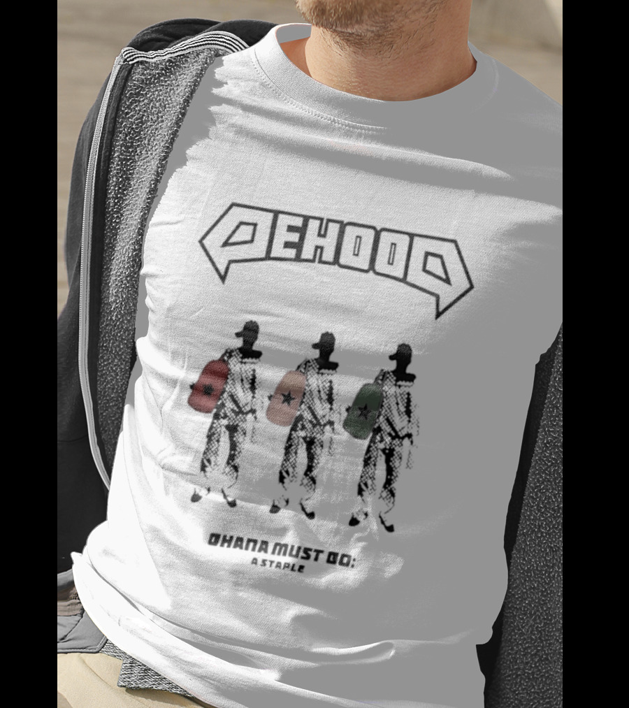 Dehood Ohana Must Go A Staple Streetwear Three Figures Carrying Bags T-Shirt