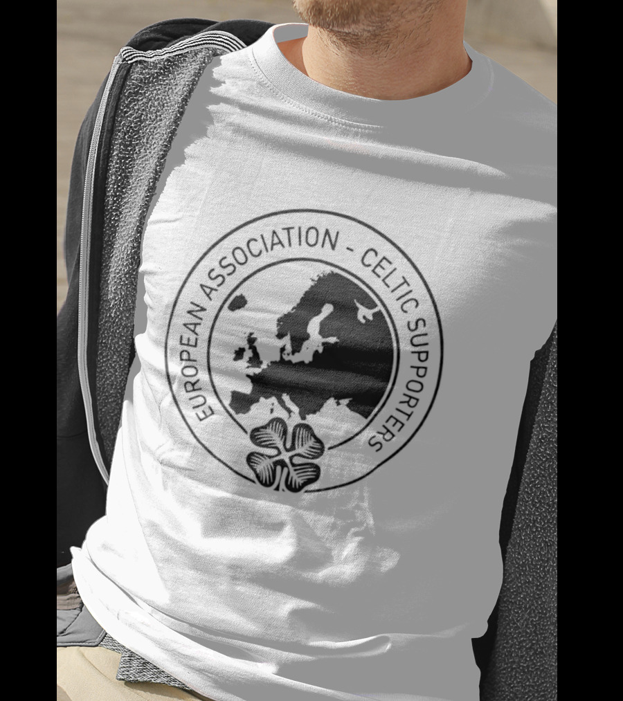 European Association Celtic Supporters Football Fans Map T-Shirt