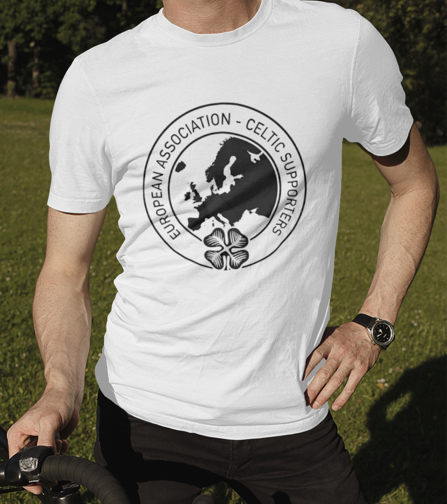 European Association Celtic Supporters Football Fans Map T-Shirt
