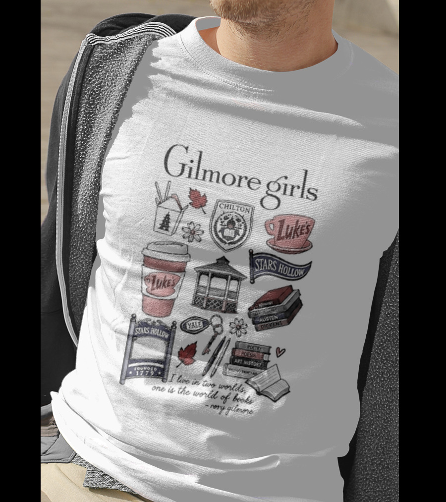 Gilmore Girls Chilton Luke's Stars Hollow Yale Rory Quote Illustrations T-Shirt