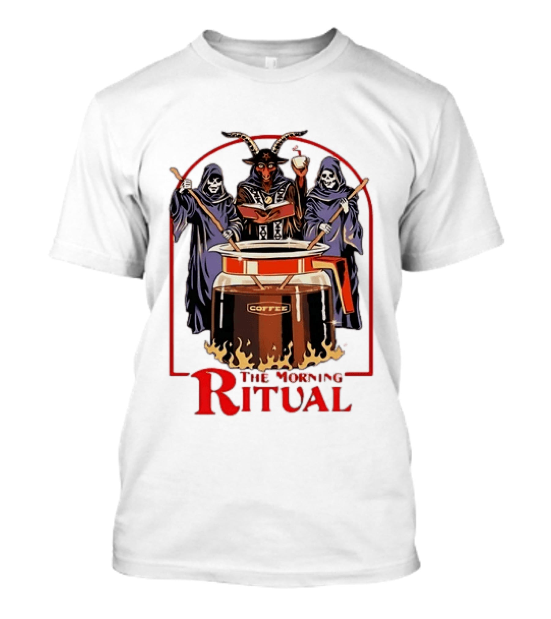 Ritual Coffee Grim Reaper Satanic Morning T-Shirt