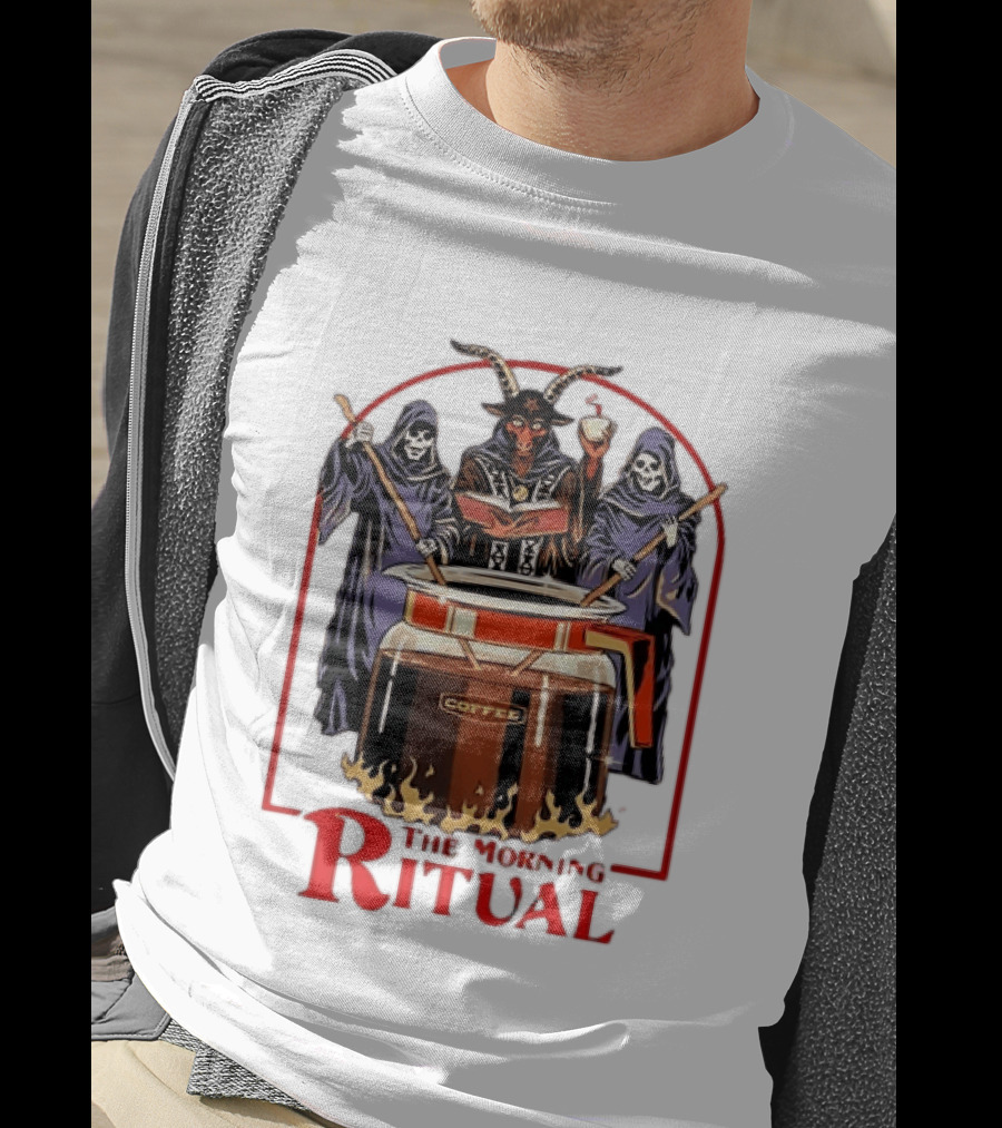 Ritual Coffee Grim Reaper Satanic Morning T-Shirt