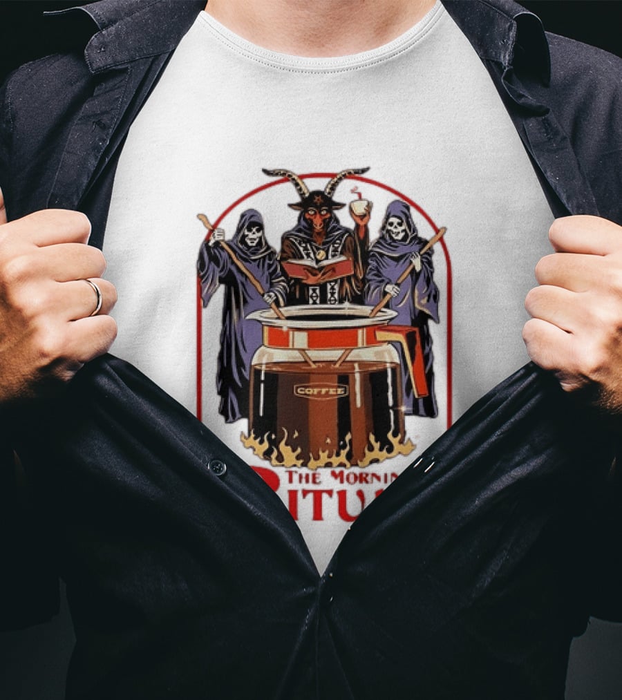 Ritual Coffee Grim Reaper Satanic Morning T-Shirt