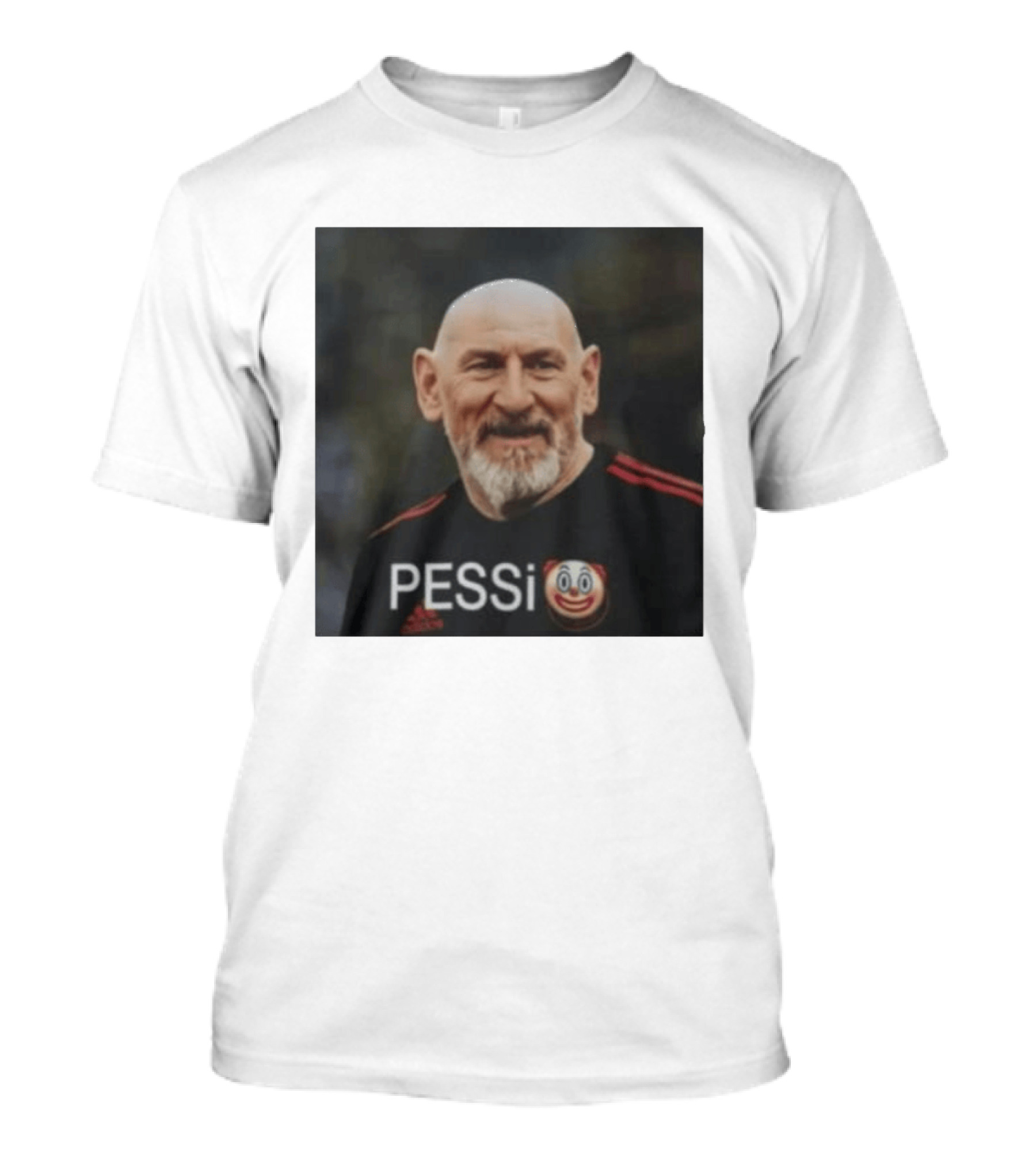 Pessi Clown Meme With AC Milan Jersey Featuring Bald Elderly Man T-Shirt