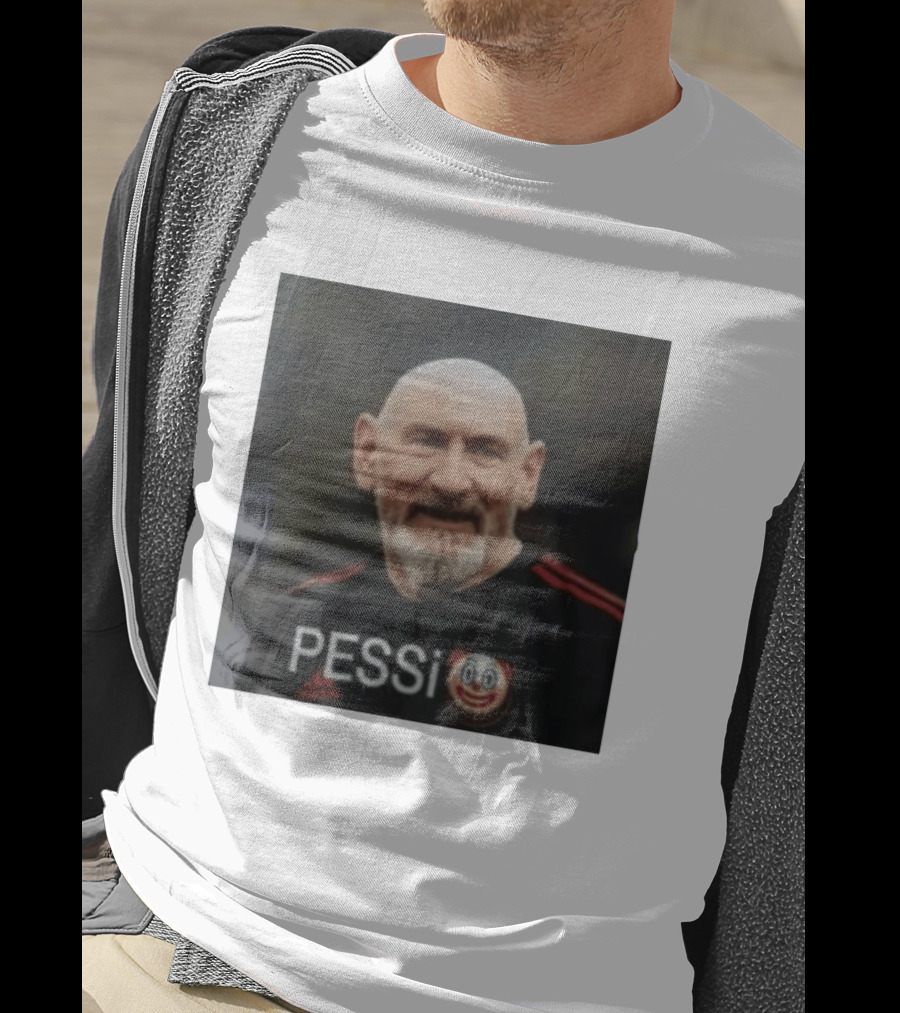 Pessi Clown Meme With AC Milan Jersey Featuring Bald Elderly Man T-Shirt