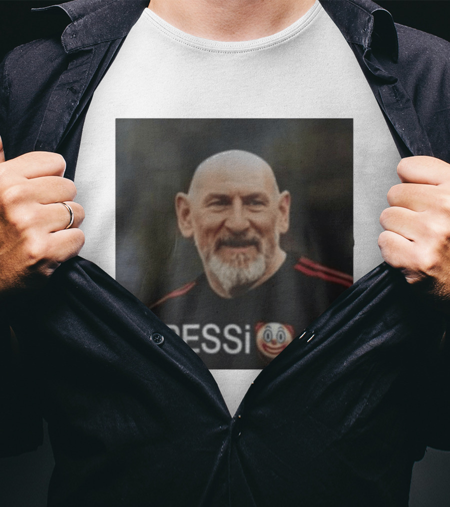 Pessi Clown Meme With AC Milan Jersey Featuring Bald Elderly Man T-Shirt