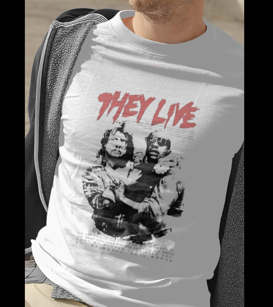 They Live John Carpenter Roddy Piper Keith David Aliens Movie T-Shirt