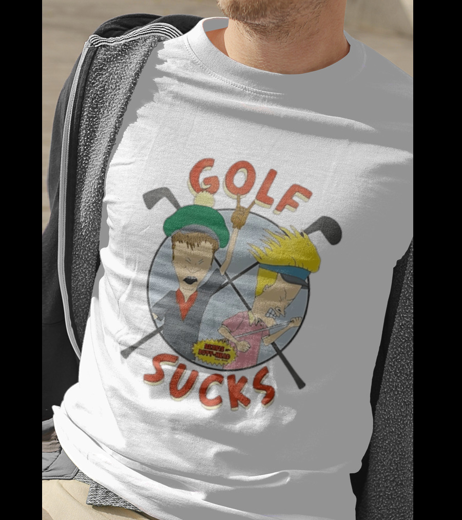 Beavis And Butt Head Golf Sucks 90s Cartoon T-Shirt
