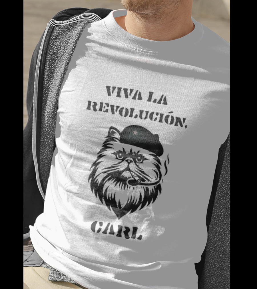 Viva La Revolución Carl Beret Cat T-Shirt