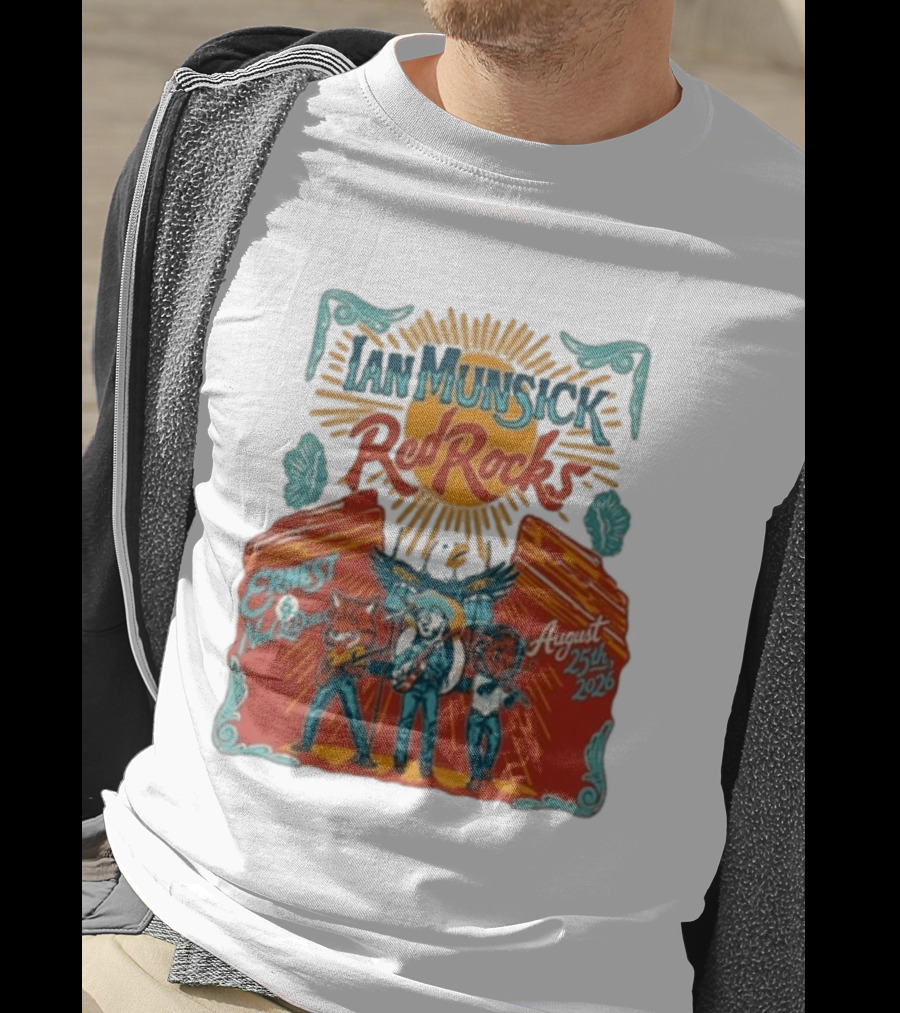 Ian Munsick Red Rocks August 25th 2026 Ernest Ned LeDoux T-Shirt