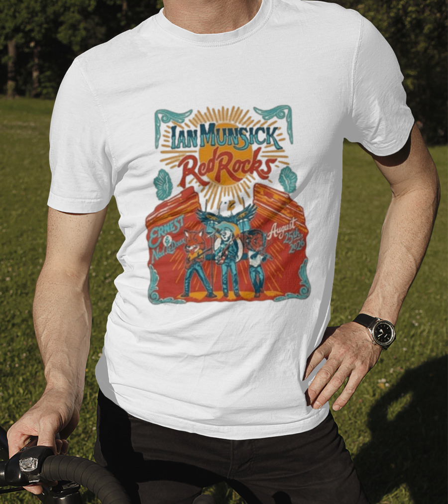 Ian Munsick Red Rocks August 25th 2026 Ernest Ned LeDoux T-Shirt