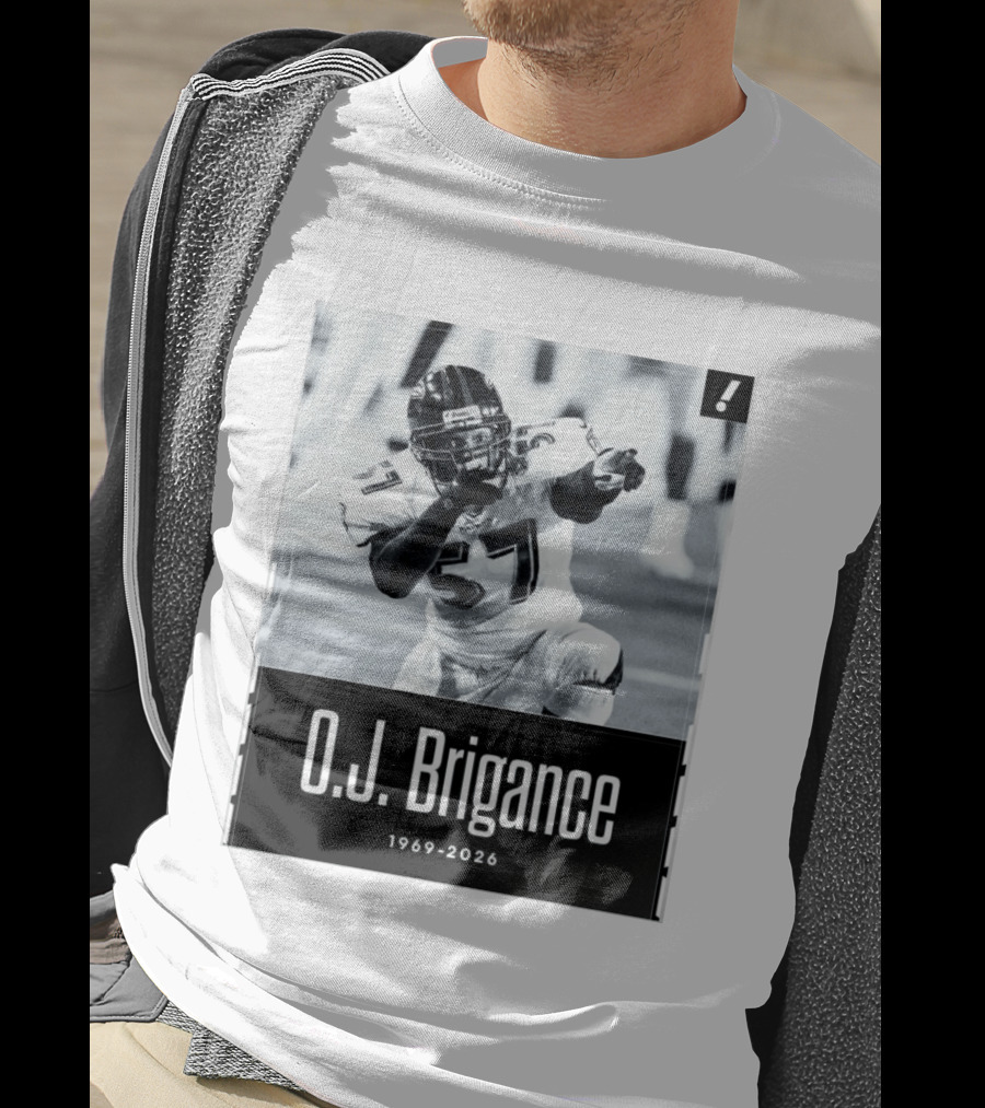 O.J. Brigance 1969 2026 Football Player Memoriam T-Shirt