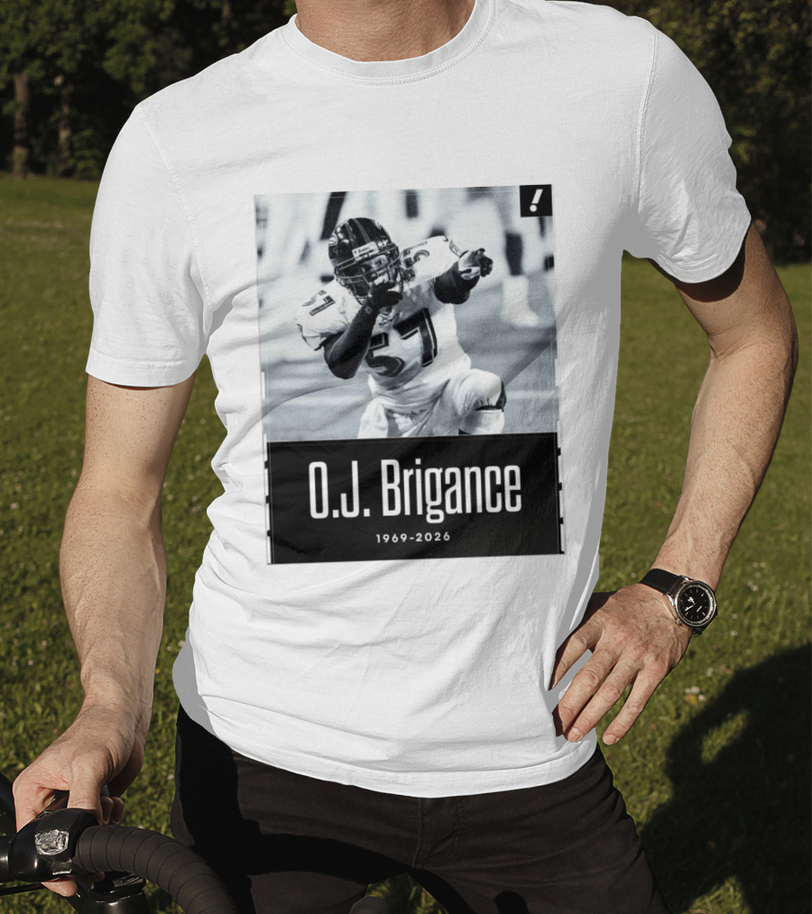 O.J. Brigance 1969 2026 Football Player Memoriam T-Shirt