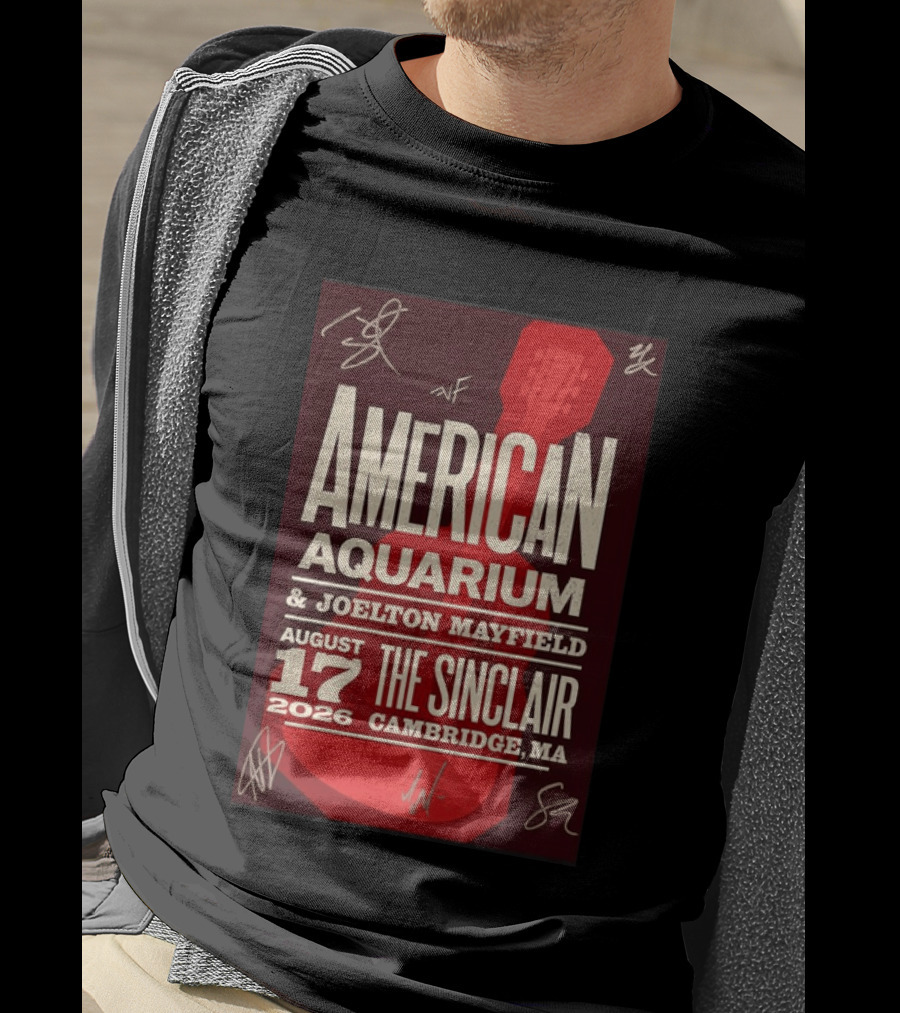 American Aquarium Joelton Mayfield August 17 2026 The Sinclair Cambridge MA Concert Tour T-Shirt