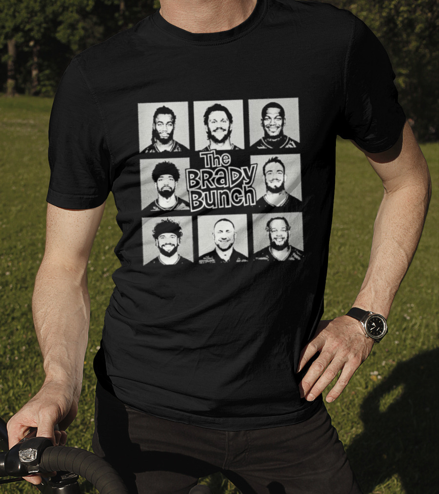 Buffalo Bills The Brady Bunch Football Players Grayscale Collage T-Shirt