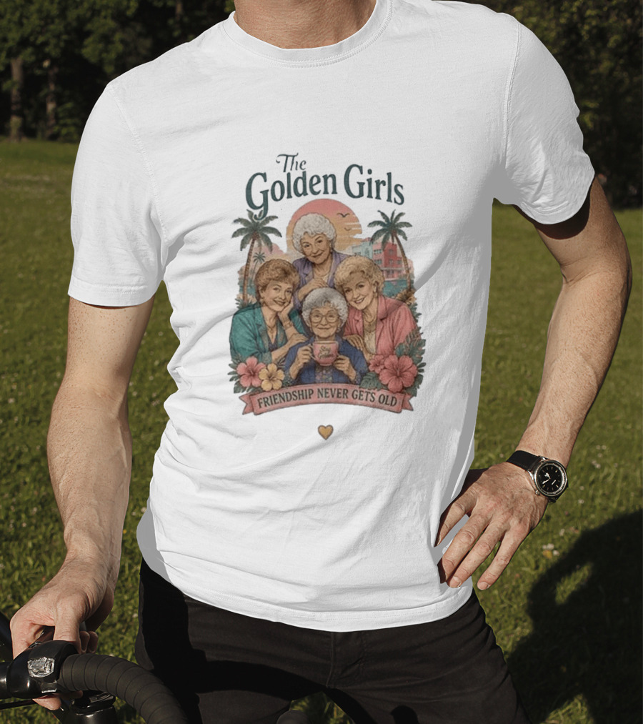 The Golden Girls Friendship Never Gets Old Thank You For Being A Friend Tropical Scene T-Shirt