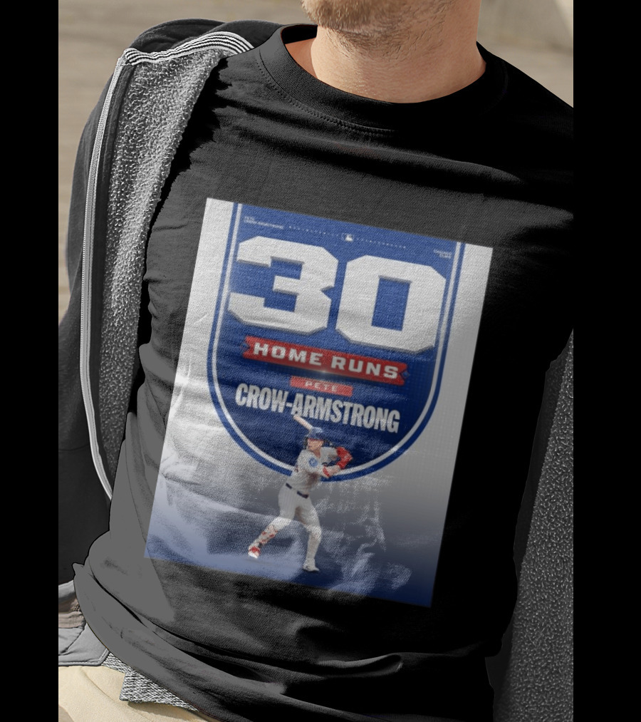 30 Home Runs Pete Crow Armstrong Chicago Cubs T-Shirt