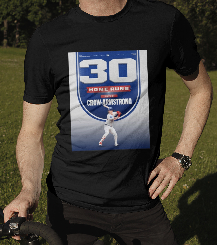 30 Home Runs Pete Crow Armstrong Chicago Cubs T-Shirt