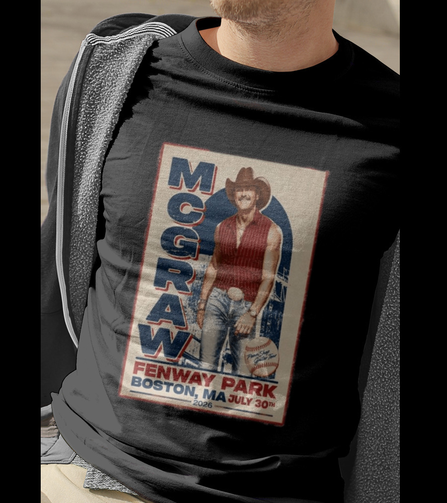 Tim McGraw Fenway Park Boston July 30 2026 Event T-Shirt