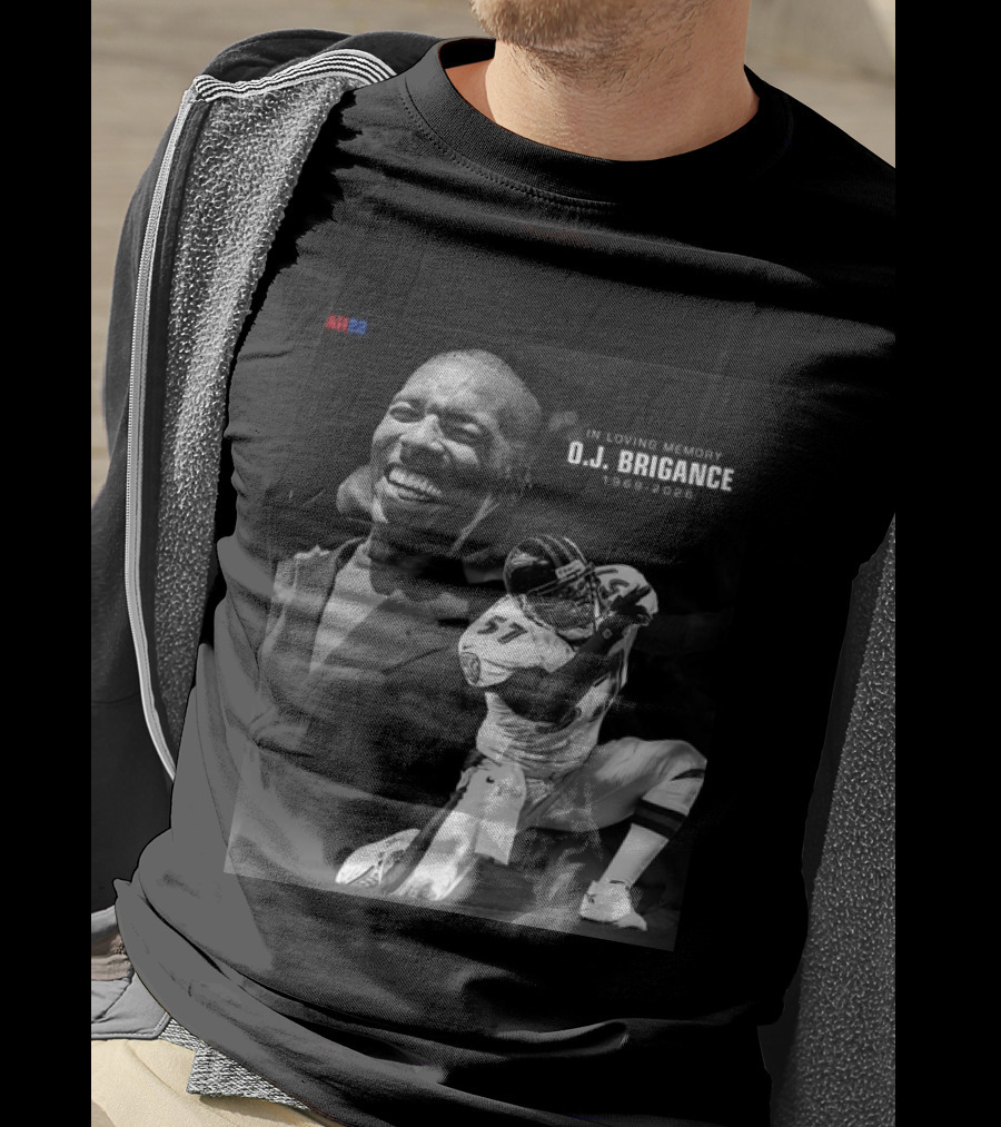 All22 O.J. Brigance In Loving Memory 1969 2026 Football Number 57 T-Shirt