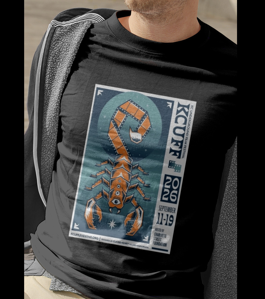 KC Underground Film Festival 2026 Scorpion September 11 19 Charlotte Street Foundation T-Shirt
