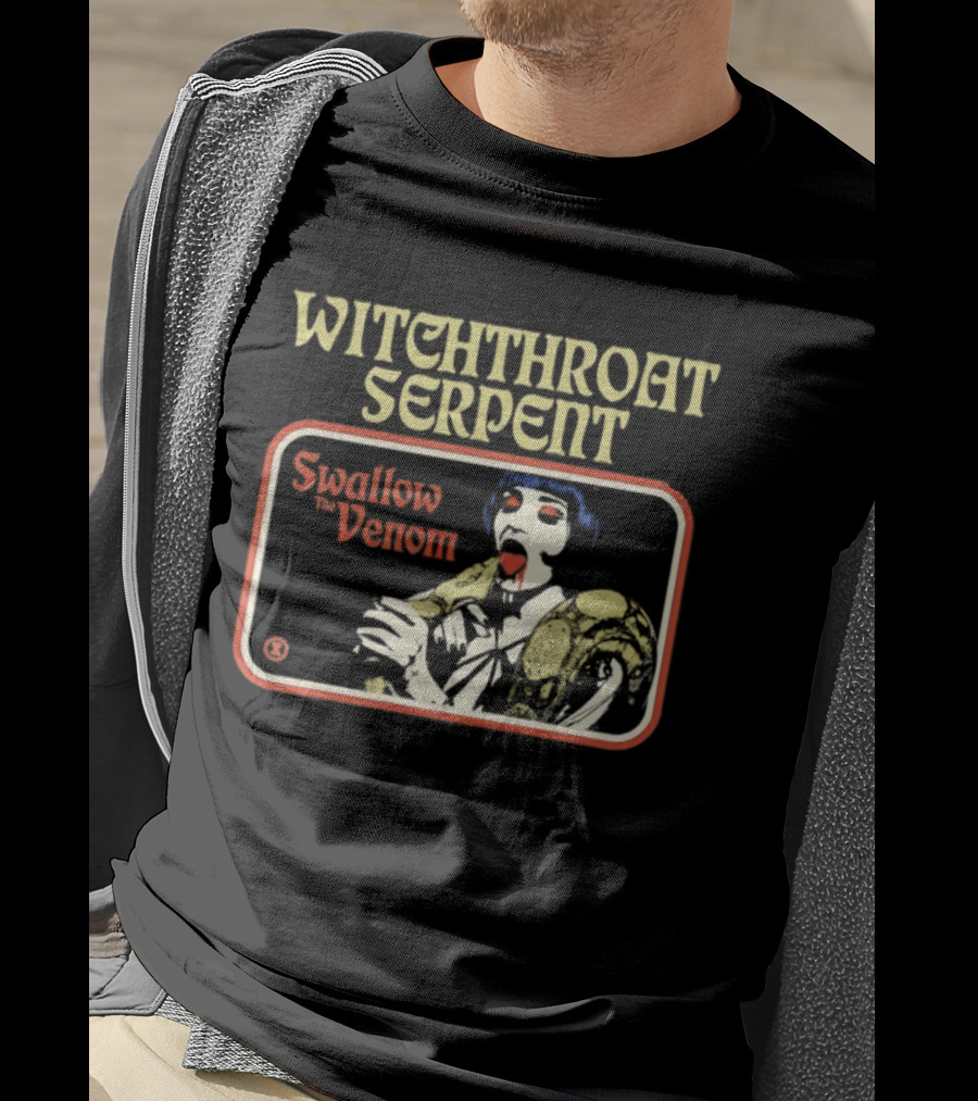 Witchthroat Serpent Swallow The Venom Doom Metal Psychedelic T-Shirt