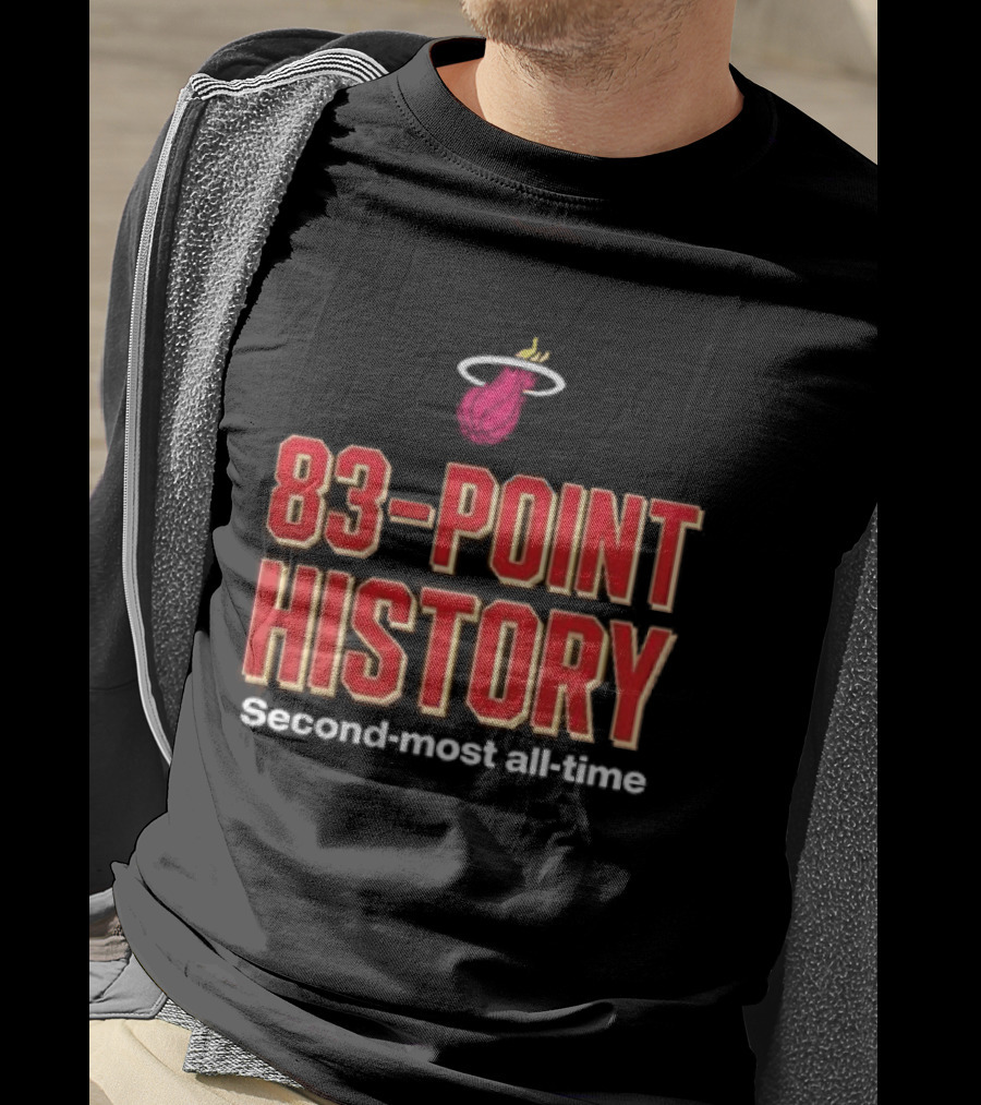 Miami Heat Bam Adebayo 83 Point History Second Most All Time T-Shirt