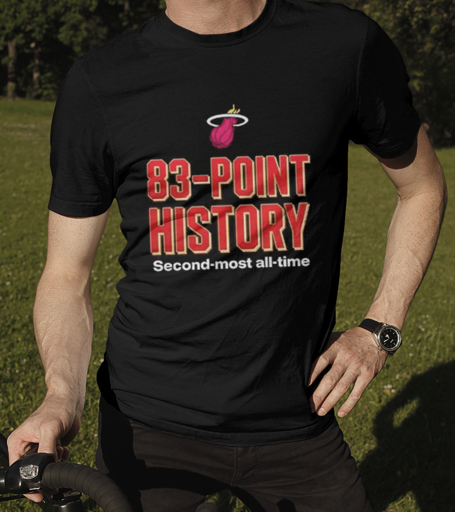 Miami Heat Bam Adebayo 83 Point History Second Most All Time T-Shirt