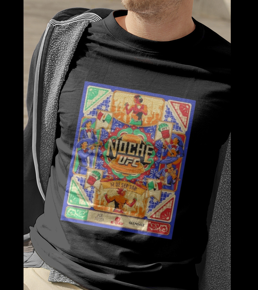 Noche UFC 12 De Sep Sáb Glendale Arizona Event Fiesta Vibrant S And Music Celebration T-Shirt