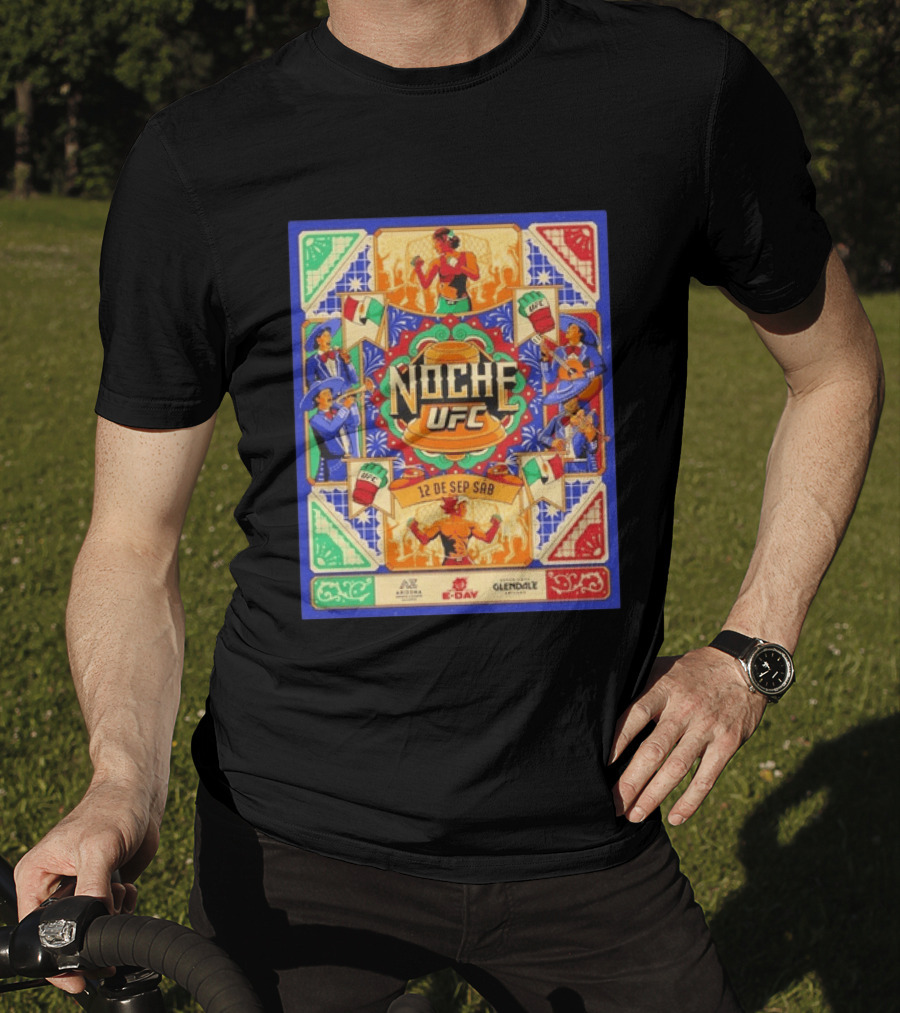Noche UFC 12 De Sep Sáb Glendale Arizona Event Fiesta Vibrant S And Music Celebration T-Shirt