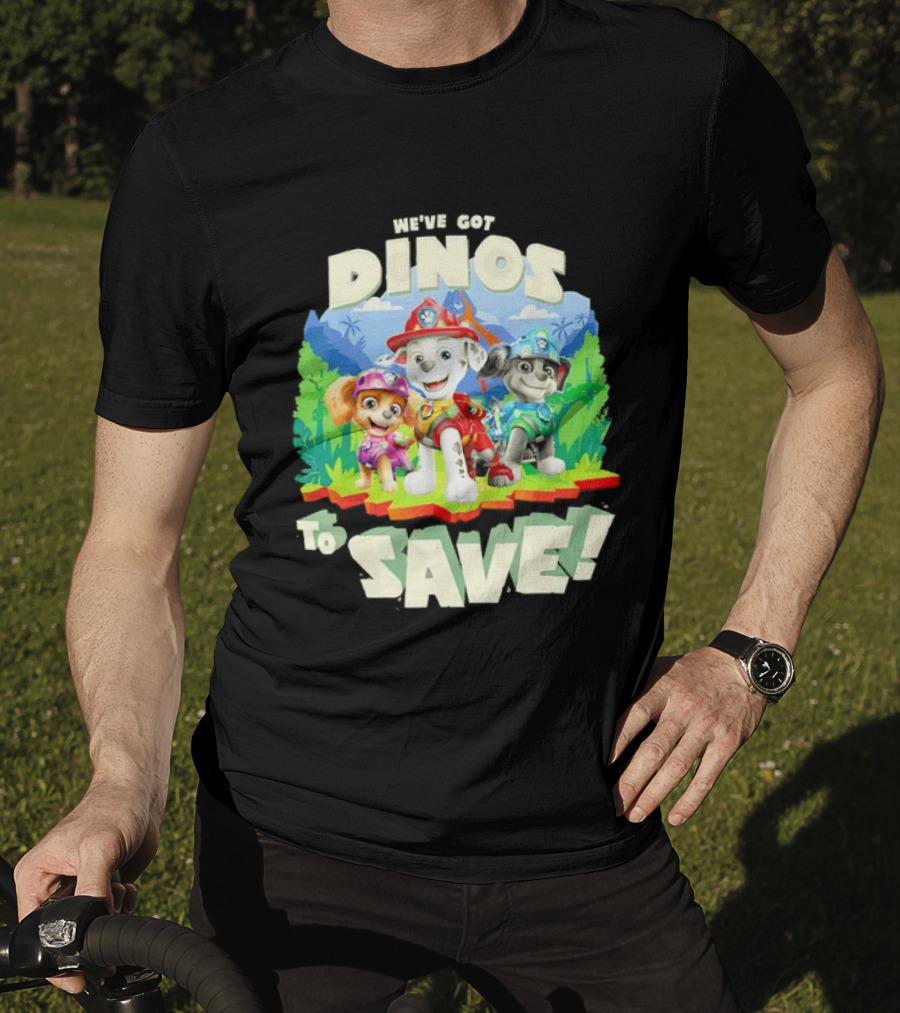 Paw Patrol We've Got Dinos To Save Marshall Adventure With Dinosaurs T-Shirt