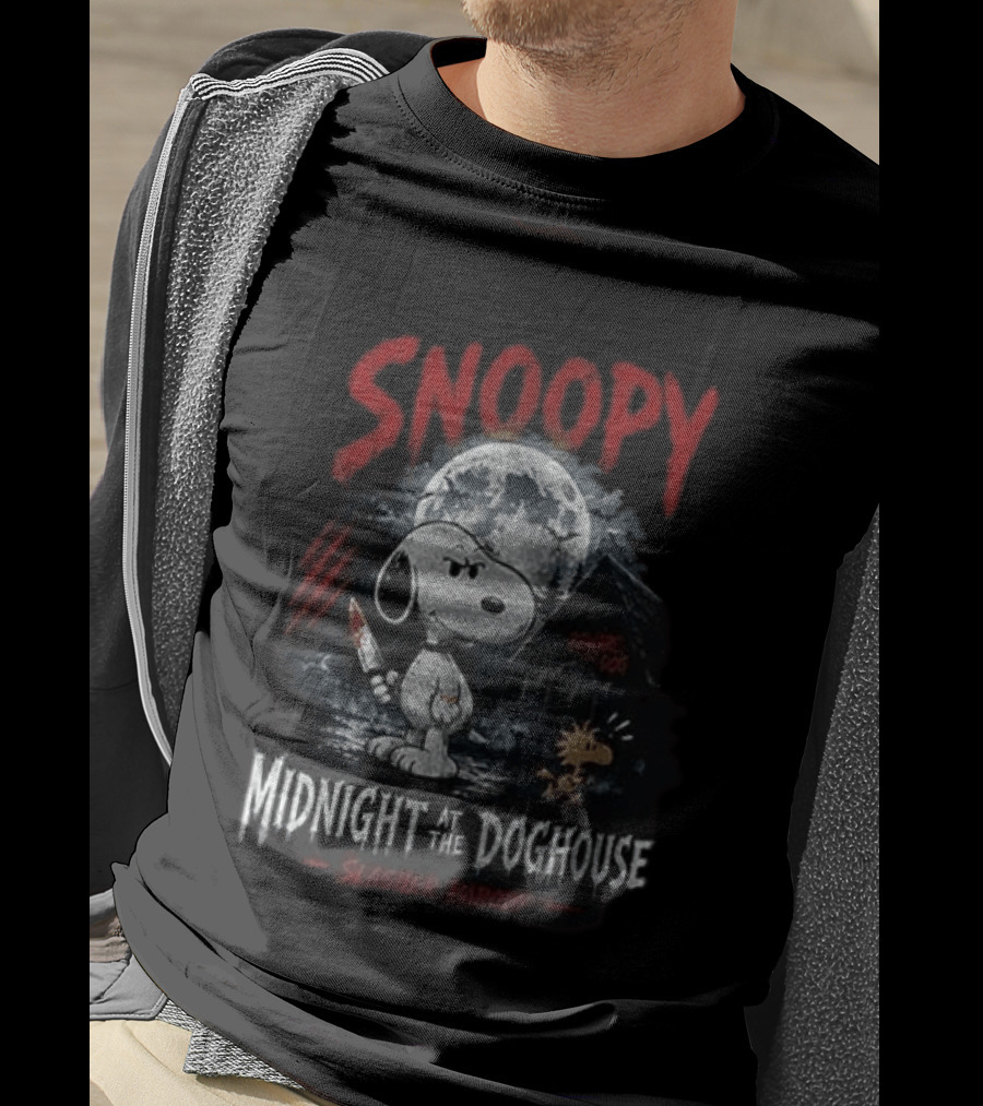 Snoopy Midnight At The Doghouse Slasher T-Shirt