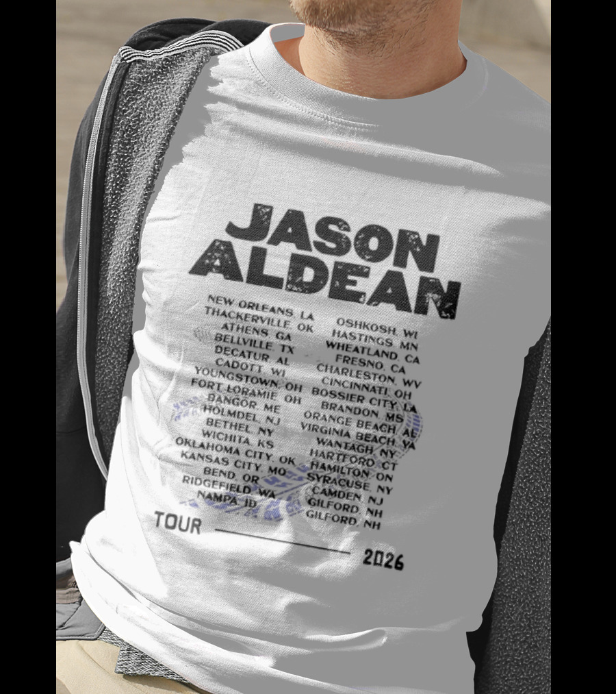 Jason Aldean Tour 2026 Concert Dates Schedule Country Music Events T-Shirt