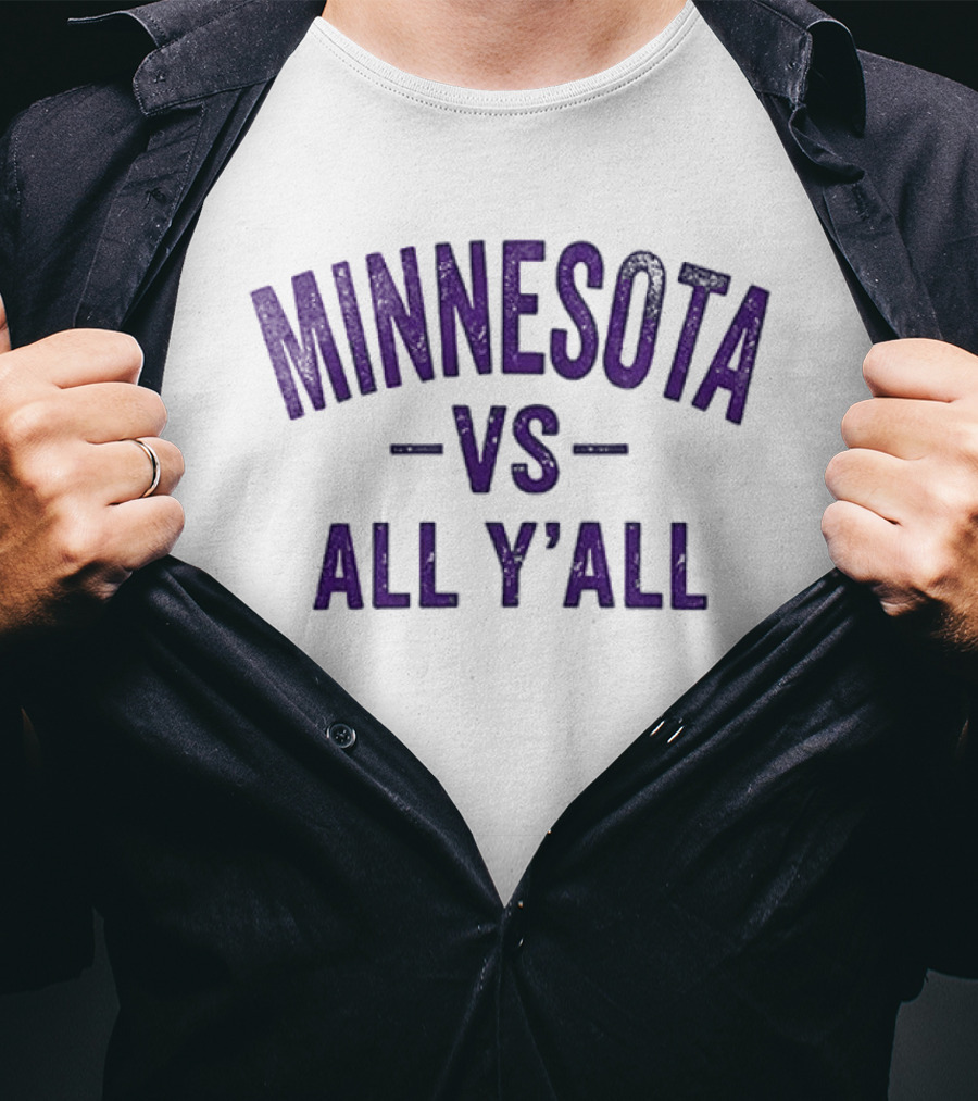Minnesota Vikings Vs All Y'all Patriot Day Flag T-Shirt