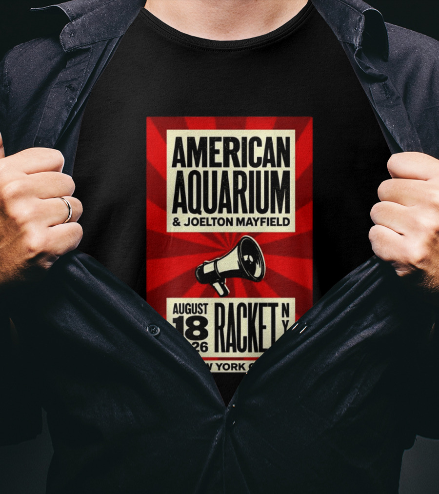 American Aquarium Joelton Mayfield August 18 2026 Racket NYC New York City Concert T-Shirt
